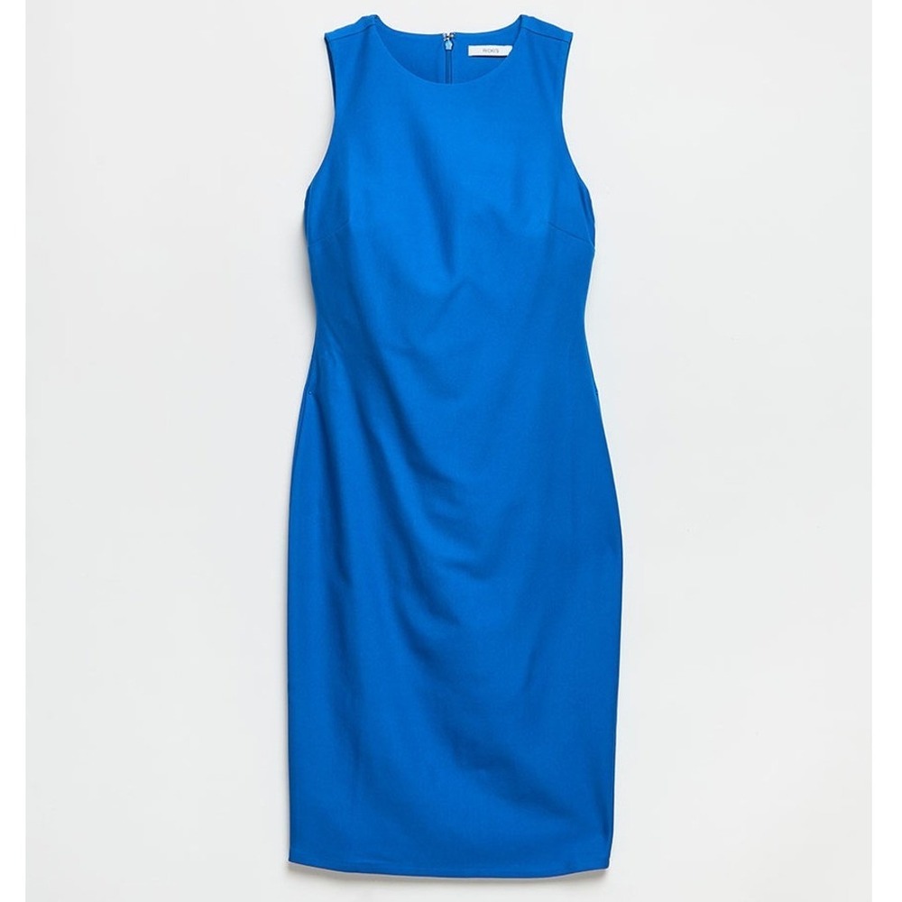 🆕️ NWT Rickis Womens Blue Sleeveless Sheath Midi Dress 6 13024-LPPENCL2